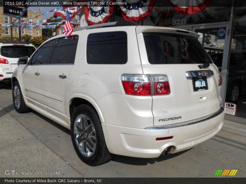 White Diamond Tintcoat / Cashmere 2011 GMC Acadia Denali AWD