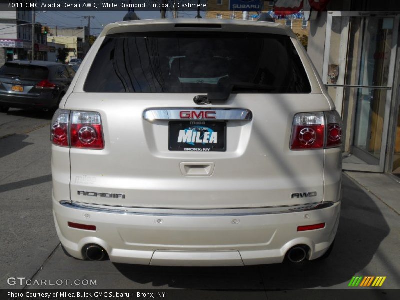 White Diamond Tintcoat / Cashmere 2011 GMC Acadia Denali AWD