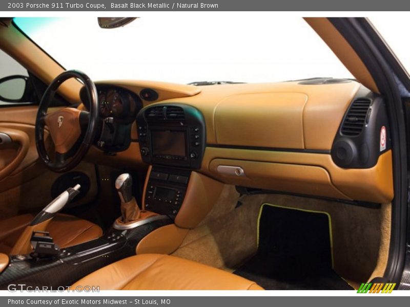 Basalt Black Metallic / Natural Brown 2003 Porsche 911 Turbo Coupe