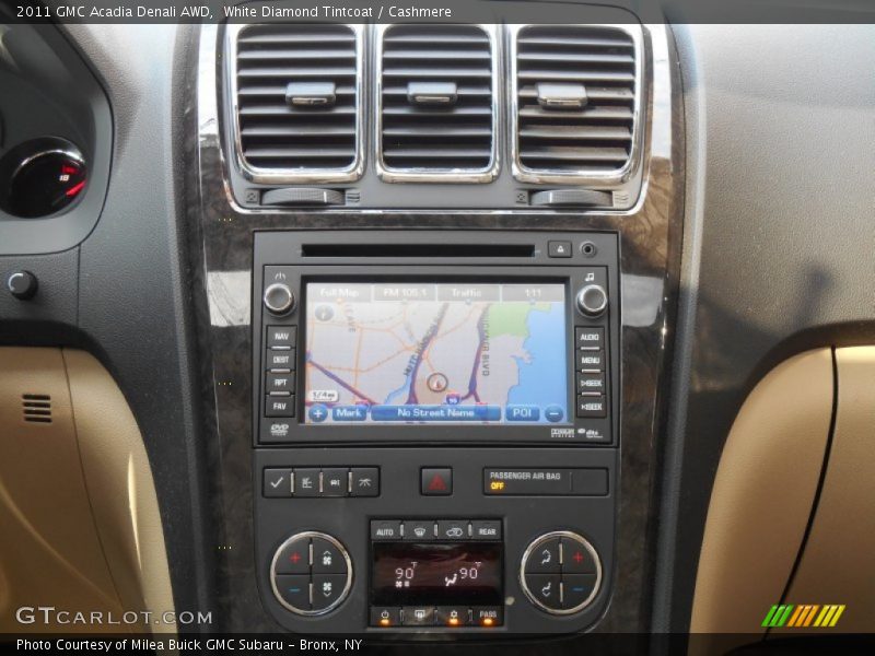 White Diamond Tintcoat / Cashmere 2011 GMC Acadia Denali AWD