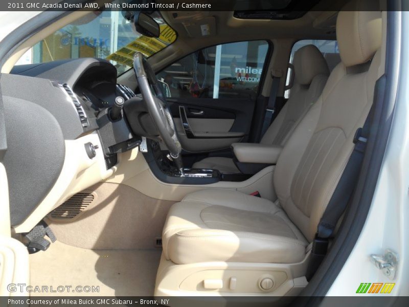 White Diamond Tintcoat / Cashmere 2011 GMC Acadia Denali AWD
