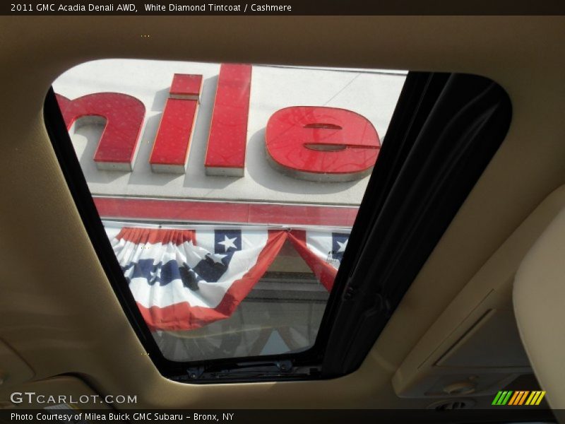 White Diamond Tintcoat / Cashmere 2011 GMC Acadia Denali AWD