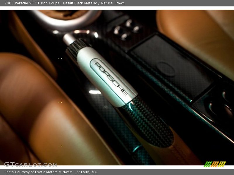 Basalt Black Metallic / Natural Brown 2003 Porsche 911 Turbo Coupe