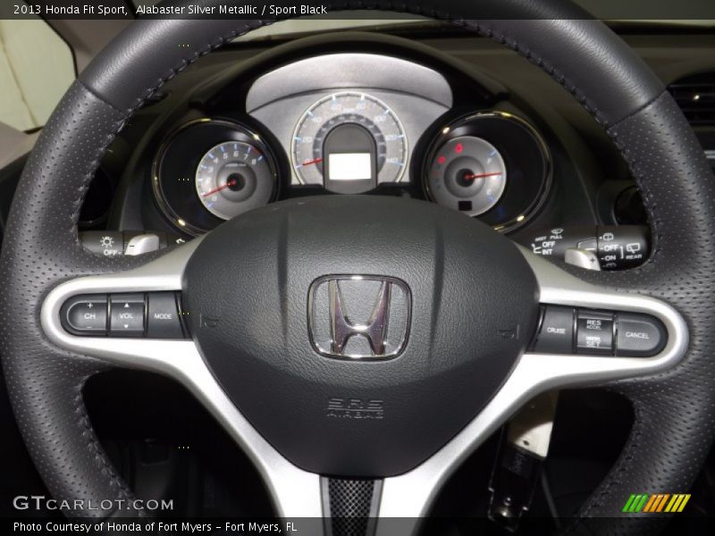 Alabaster Silver Metallic / Sport Black 2013 Honda Fit Sport