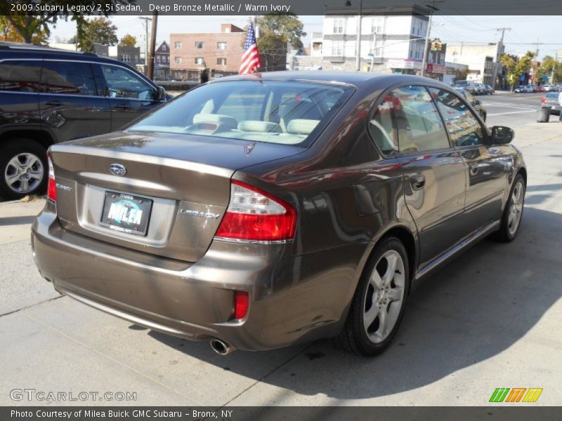 Deep Bronze Metallic / Warm Ivory 2009 Subaru Legacy 2.5i Sedan