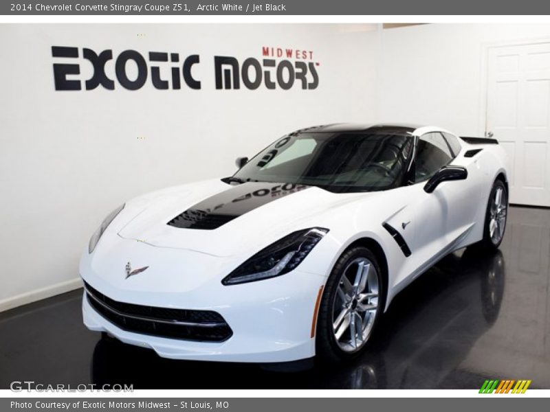 Arctic White / Jet Black 2014 Chevrolet Corvette Stingray Coupe Z51