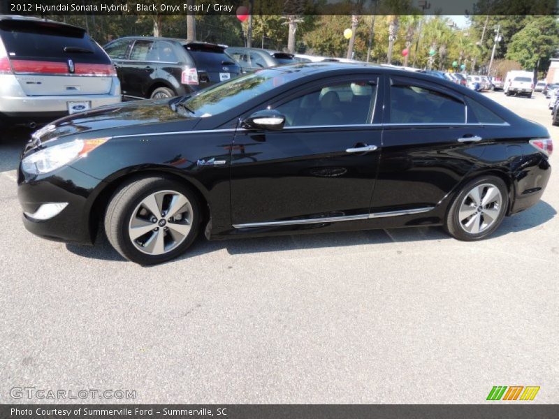 Black Onyx Pearl / Gray 2012 Hyundai Sonata Hybrid