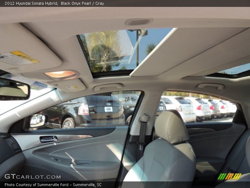 Black Onyx Pearl / Gray 2012 Hyundai Sonata Hybrid