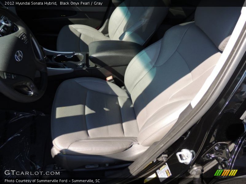 Black Onyx Pearl / Gray 2012 Hyundai Sonata Hybrid