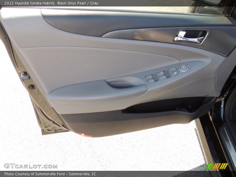Black Onyx Pearl / Gray 2012 Hyundai Sonata Hybrid