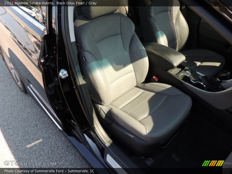 Black Onyx Pearl / Gray 2012 Hyundai Sonata Hybrid