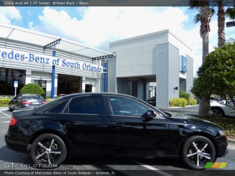 Brilliant Black / Black 2009 Audi A4 2.0T Sedan