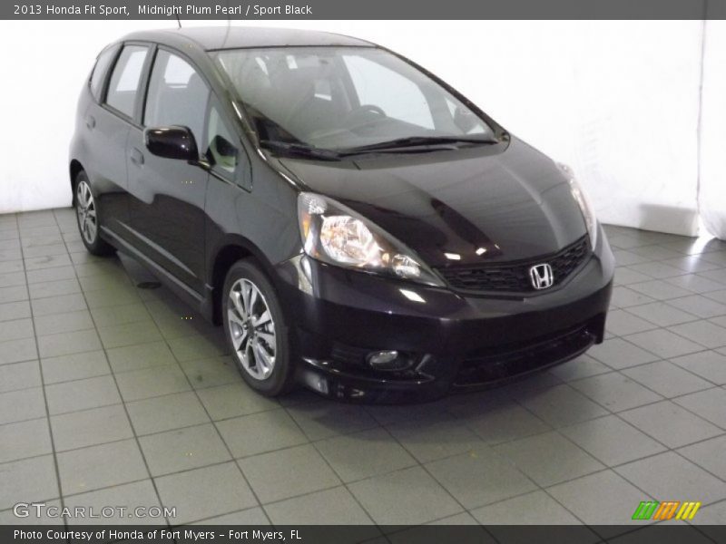 Midnight Plum Pearl / Sport Black 2013 Honda Fit Sport