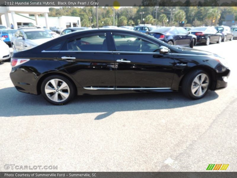 Black Onyx Pearl / Gray 2012 Hyundai Sonata Hybrid