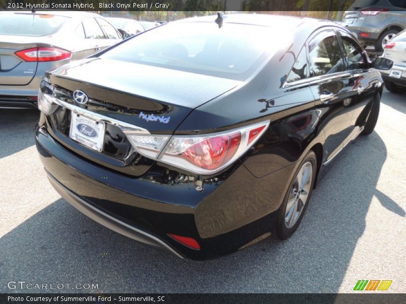 Black Onyx Pearl / Gray 2012 Hyundai Sonata Hybrid