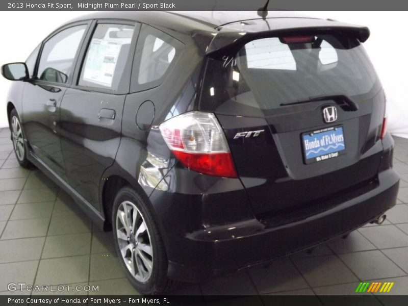 Midnight Plum Pearl / Sport Black 2013 Honda Fit Sport