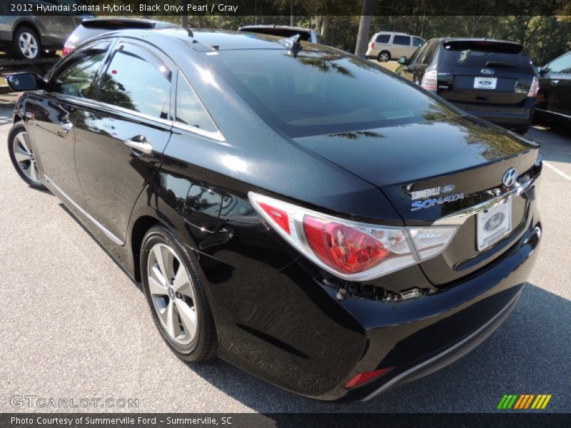 Black Onyx Pearl / Gray 2012 Hyundai Sonata Hybrid