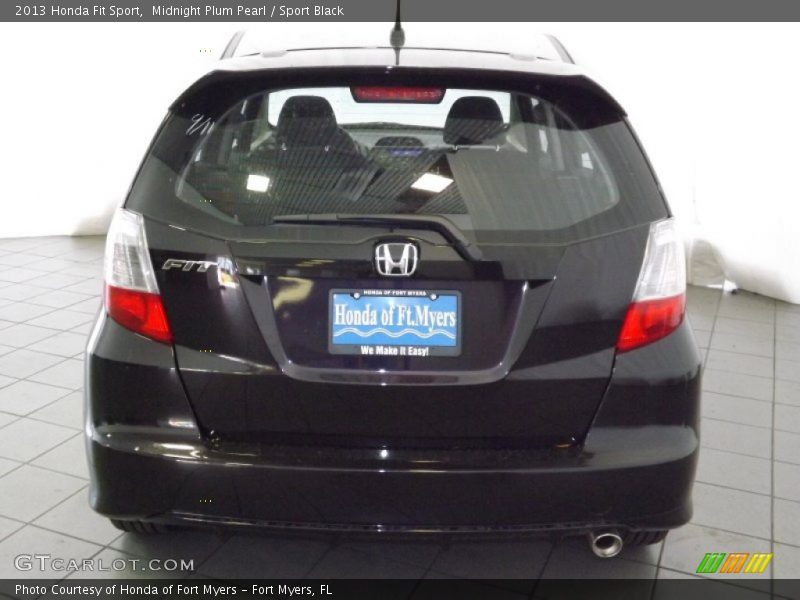 Midnight Plum Pearl / Sport Black 2013 Honda Fit Sport
