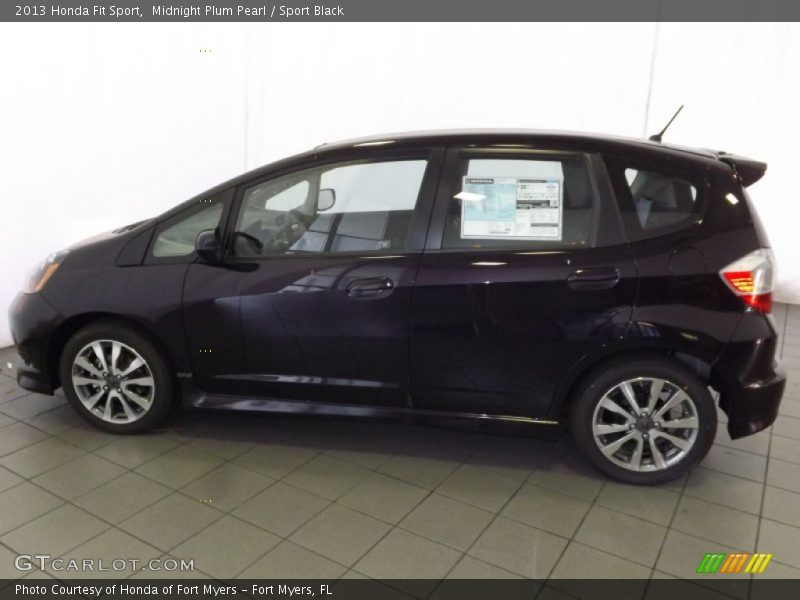Midnight Plum Pearl / Sport Black 2013 Honda Fit Sport