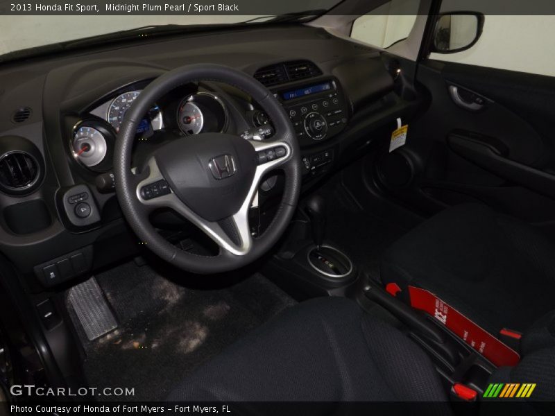 Midnight Plum Pearl / Sport Black 2013 Honda Fit Sport