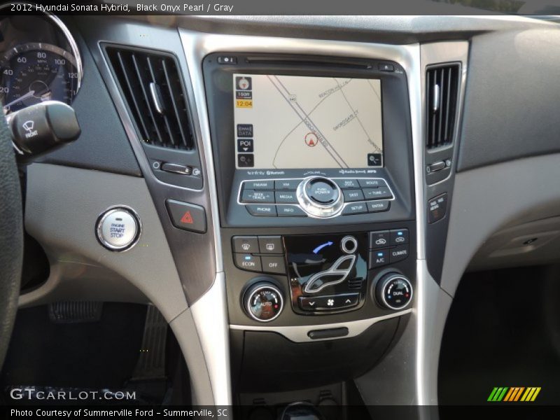 Black Onyx Pearl / Gray 2012 Hyundai Sonata Hybrid