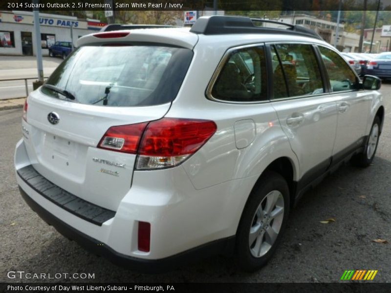 Satin White Pearl / Ivory 2014 Subaru Outback 2.5i Premium