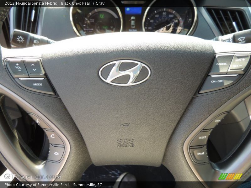 Black Onyx Pearl / Gray 2012 Hyundai Sonata Hybrid