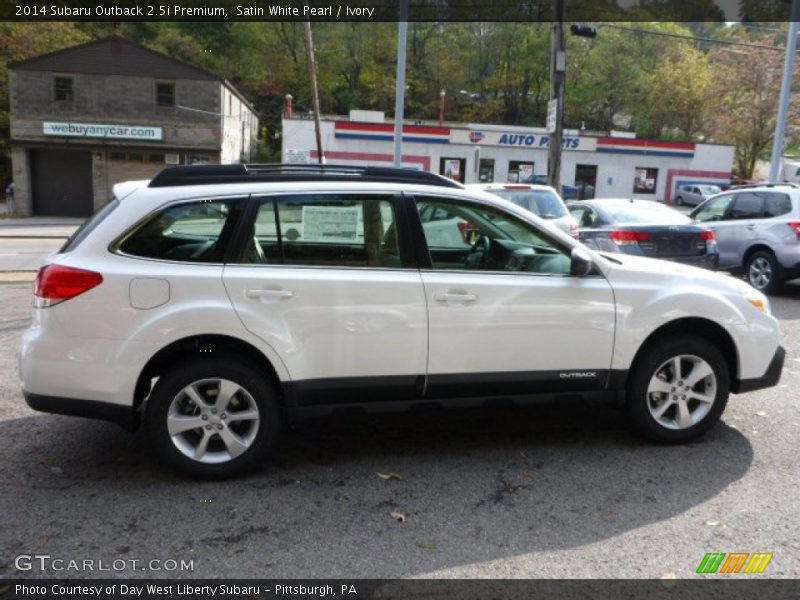 Satin White Pearl / Ivory 2014 Subaru Outback 2.5i Premium