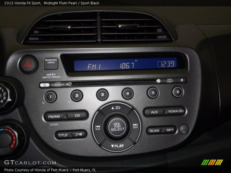 Midnight Plum Pearl / Sport Black 2013 Honda Fit Sport