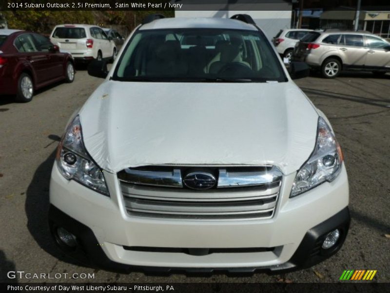 Satin White Pearl / Ivory 2014 Subaru Outback 2.5i Premium