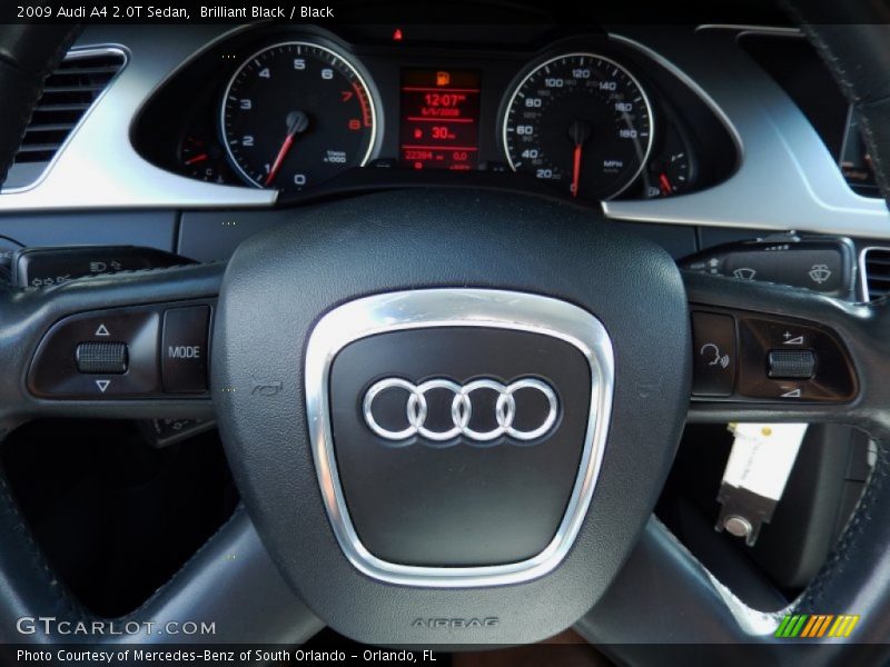 Brilliant Black / Black 2009 Audi A4 2.0T Sedan