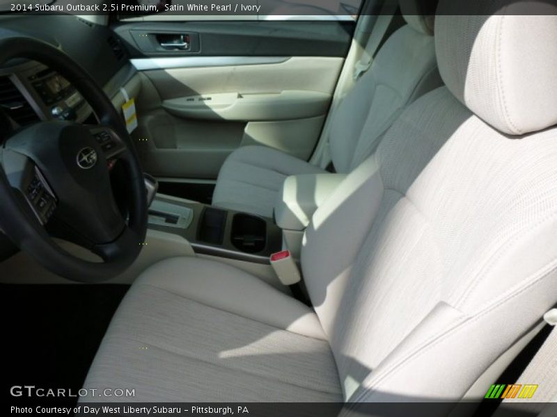 Satin White Pearl / Ivory 2014 Subaru Outback 2.5i Premium