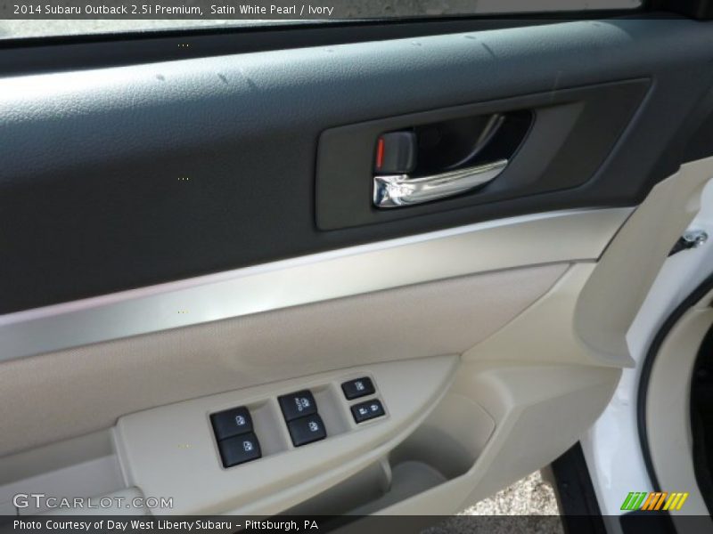 Satin White Pearl / Ivory 2014 Subaru Outback 2.5i Premium