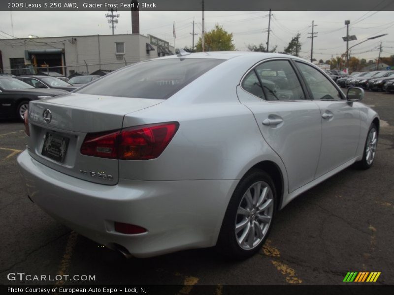 Glacier Frost Pearl / Black 2008 Lexus IS 250 AWD