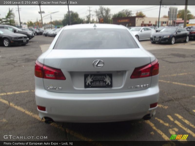 Glacier Frost Pearl / Black 2008 Lexus IS 250 AWD