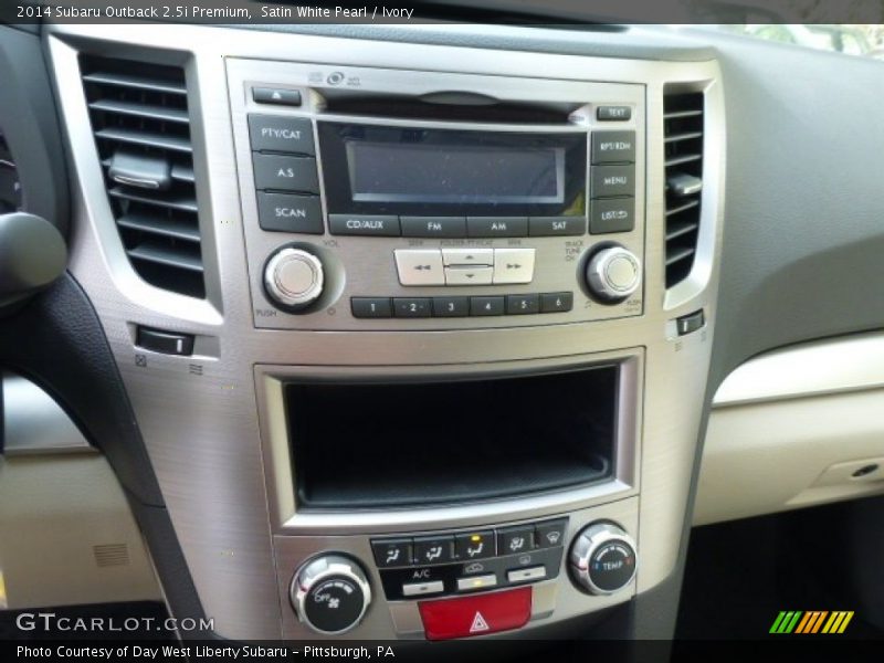 Satin White Pearl / Ivory 2014 Subaru Outback 2.5i Premium