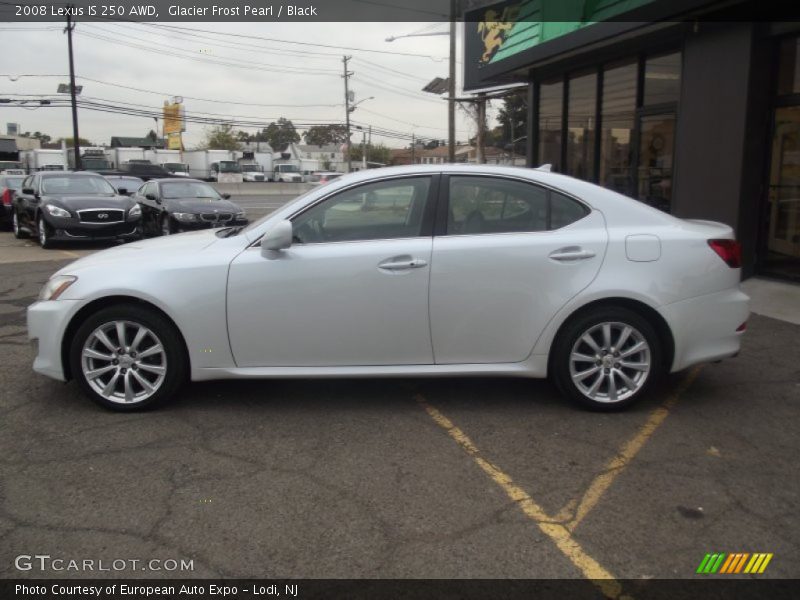 Glacier Frost Pearl / Black 2008 Lexus IS 250 AWD