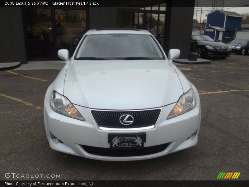 Glacier Frost Pearl / Black 2008 Lexus IS 250 AWD