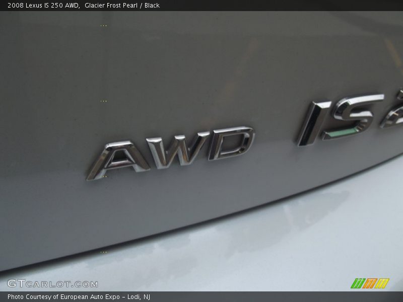 Glacier Frost Pearl / Black 2008 Lexus IS 250 AWD