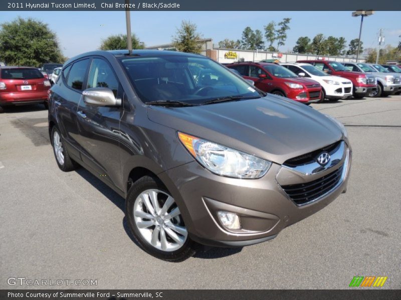 Chai Bronze / Black/Saddle 2011 Hyundai Tucson Limited