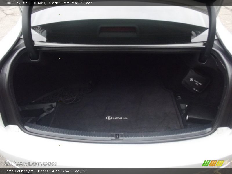 Glacier Frost Pearl / Black 2008 Lexus IS 250 AWD