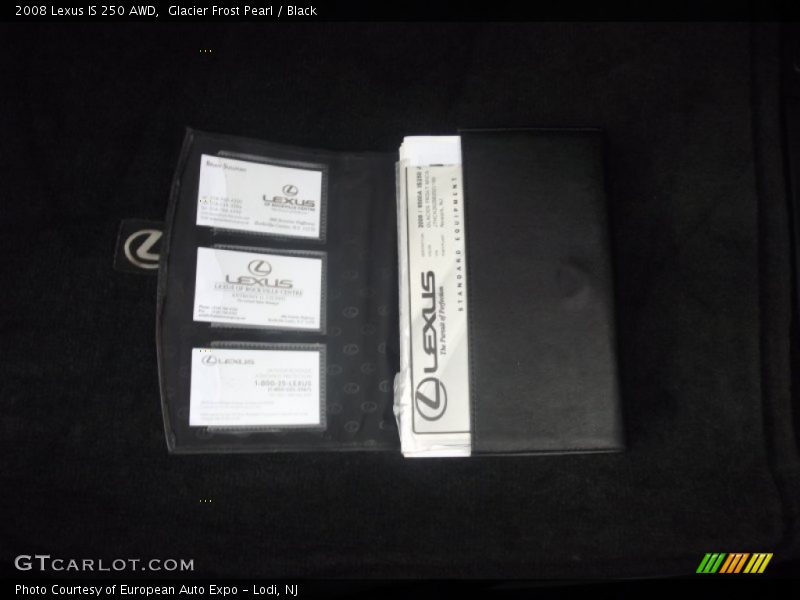 Glacier Frost Pearl / Black 2008 Lexus IS 250 AWD