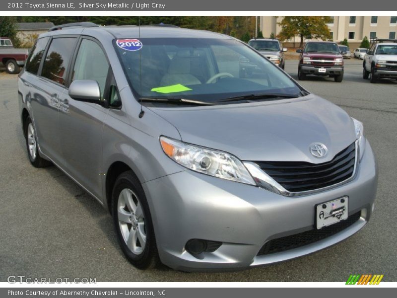 Silver Sky Metallic / Light Gray 2012 Toyota Sienna LE