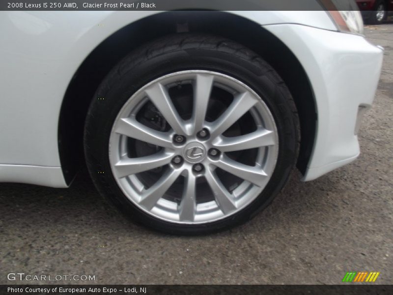 Glacier Frost Pearl / Black 2008 Lexus IS 250 AWD