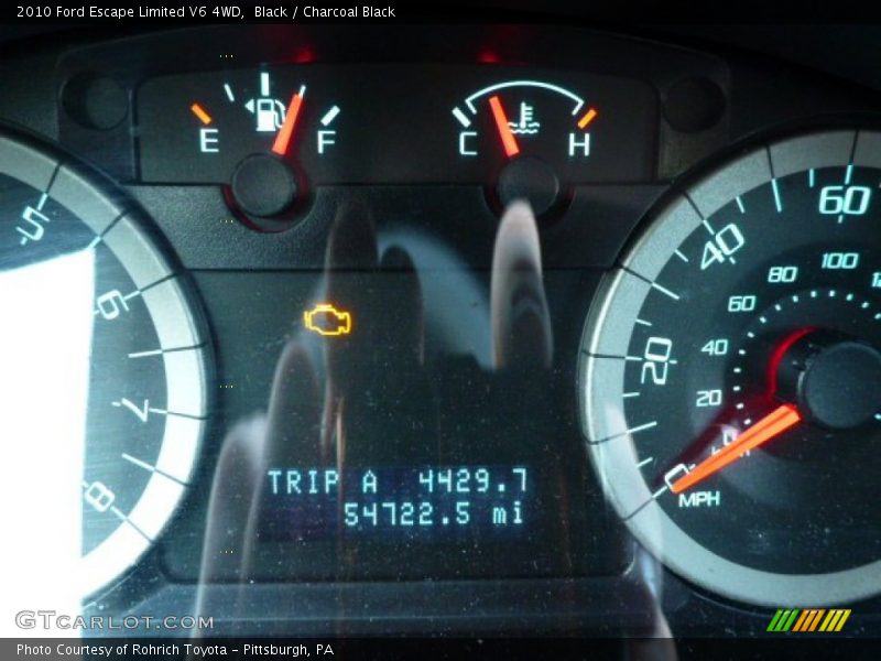 Black / Charcoal Black 2010 Ford Escape Limited V6 4WD