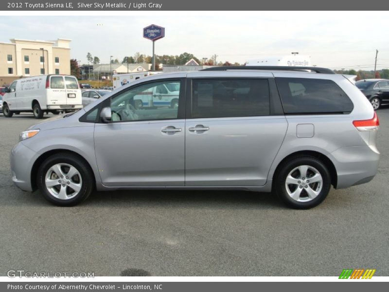 Silver Sky Metallic / Light Gray 2012 Toyota Sienna LE