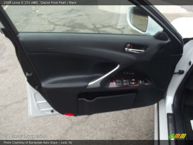 Glacier Frost Pearl / Black 2008 Lexus IS 250 AWD