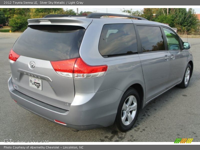 Silver Sky Metallic / Light Gray 2012 Toyota Sienna LE