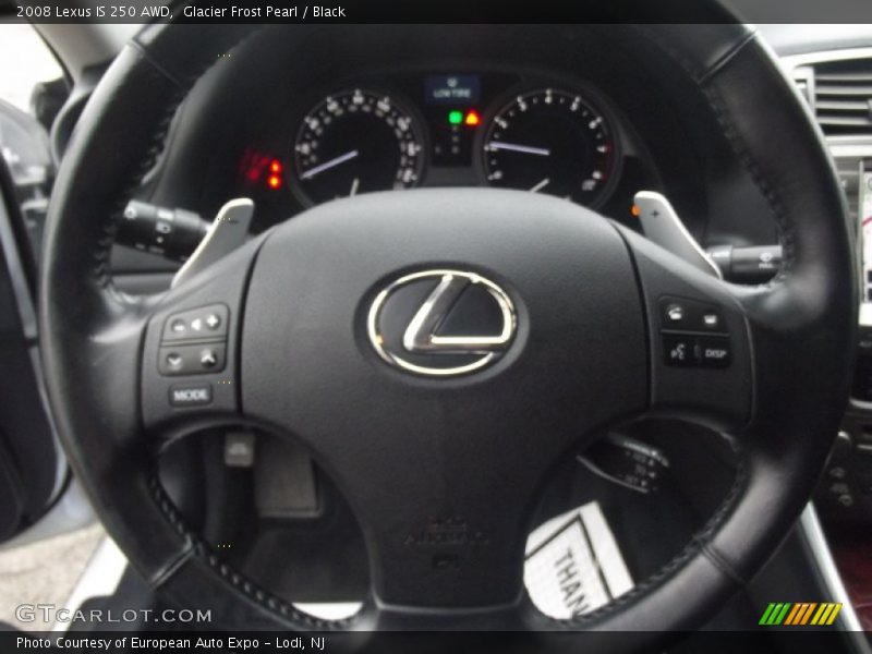 Glacier Frost Pearl / Black 2008 Lexus IS 250 AWD
