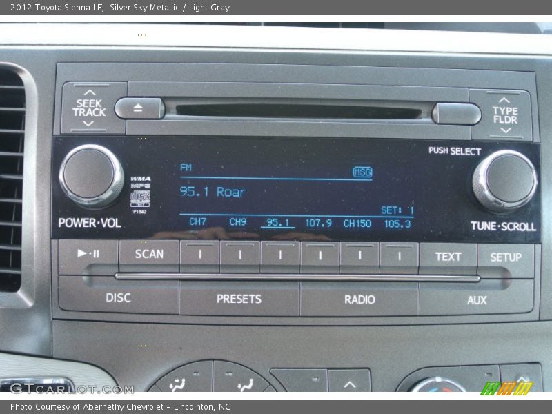 Silver Sky Metallic / Light Gray 2012 Toyota Sienna LE